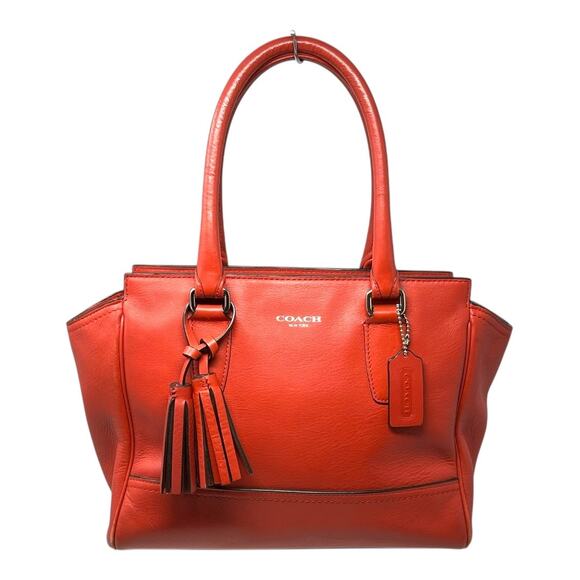 Coach Madison Red Leather Satchel with Tassel – Style 19891 – Retail  $358 - Picture 12 of 13